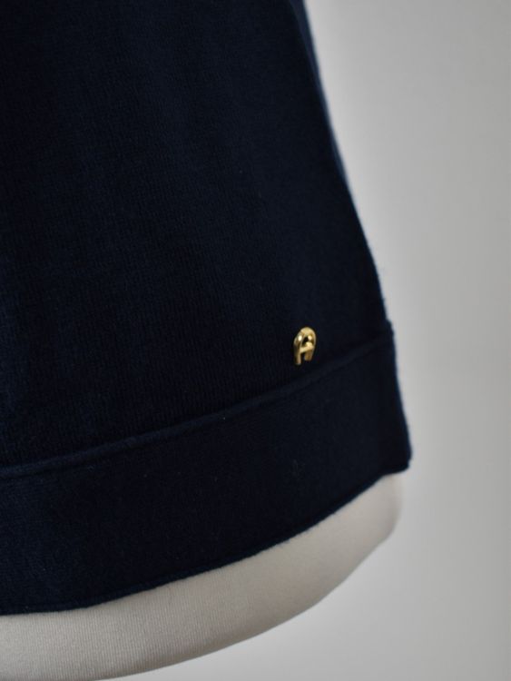 Aigner Strickshirt Gr.34, dunkelblau, Baumwolle & Kaschmir - 2ND STORY