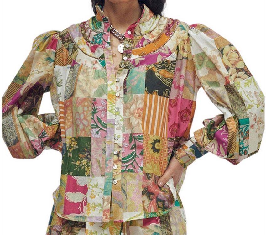 ALÉMAIS Bluse Gr.38, Baumwolle und Seide, neuwertig - 2ND STORY