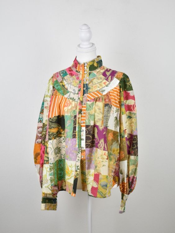 ALÉMAIS Bluse Gr.38, Baumwolle und Seide, neuwertig - 2ND STORY