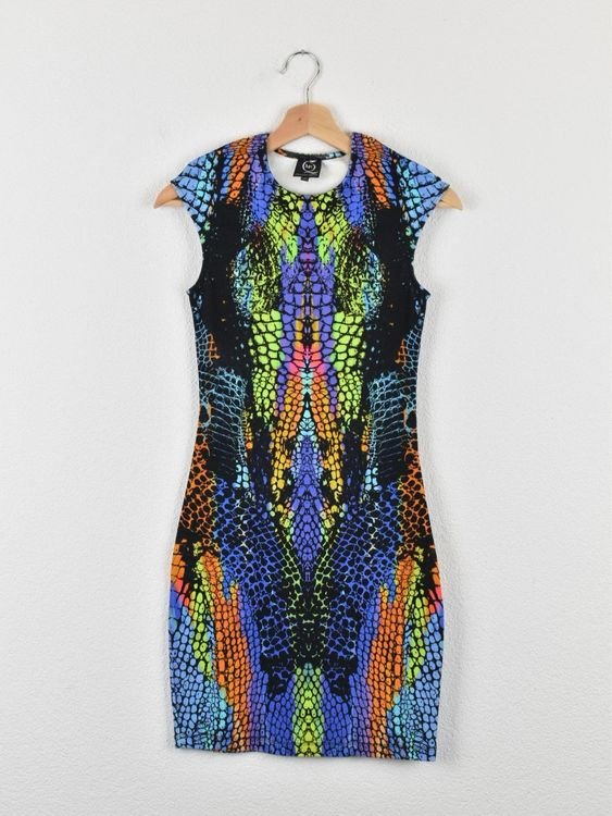 Alexander McQueen Kaleidoscope Crocodile Print Kleid, Gr.XS - Kleid - 2ND STORY