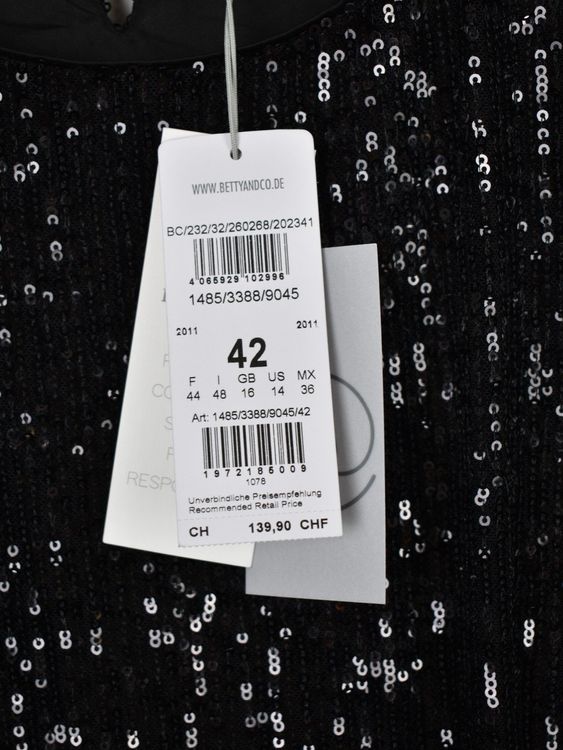 Betty & Co Cocktailkleid, Pailletten, Gr.42, neu - Kleid - 2ND STORY