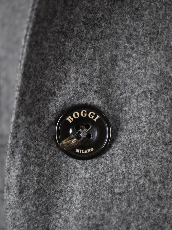 Boggi Milano Kurzmantel Gr.54, 100% Wolle, grau, wie neu - 2ND STORY