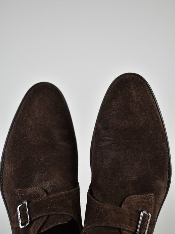 Boss Halbschuhe Wildleder, braun, Gr.45