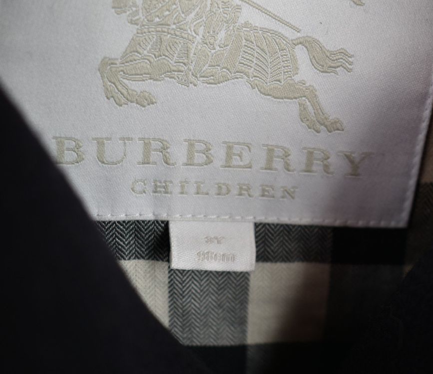 Burberry Mantel Gr.98 ( 3Jahre ), dunkelblau, 72% Wolle - 2ND STORY
