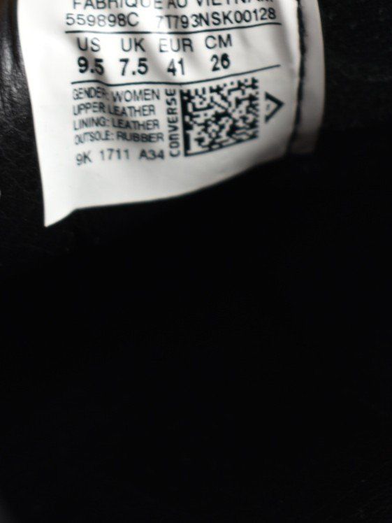 Converse One Star Platform Ox, Gr.41, schwarz, Leder - 2ND STORY