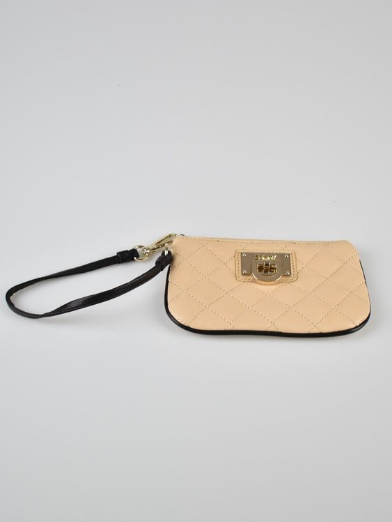 DKNY kleine Handgelenk Tasche / Clutch / Geldbörse, Leder - 2ND STORY