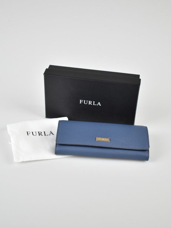 Furla Portemonnaie, Leder, blau, neu - 2ND STORY