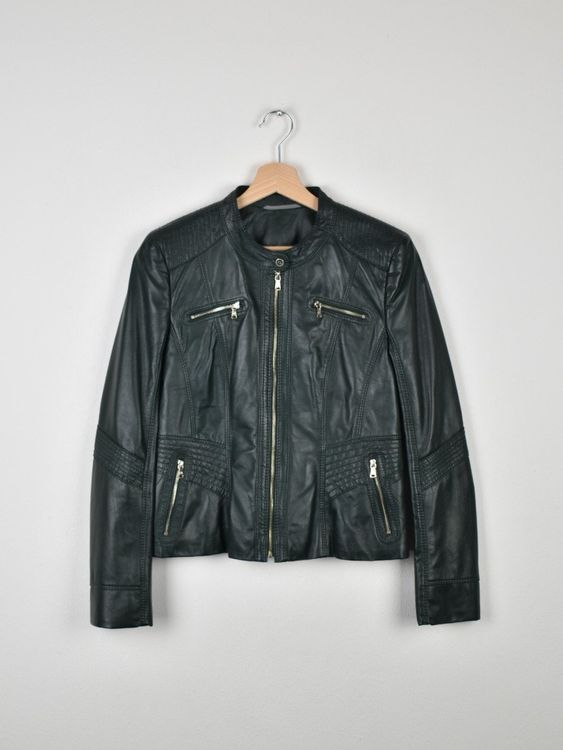 Gerry Weber Lederjacke, dunkelgrün, Gr.36, ungetragen - Lederjacke - 2ND STORY