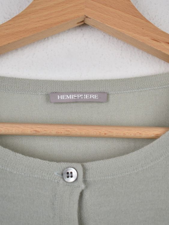 Hemisphere leichte Strickjacke Gr.34, 100% Merino Wolle - 2ND STORY