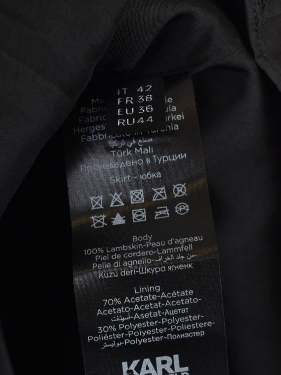Karl Lagerfeld Lammleder Rock, Gr.36, schwarz, neuwertig - Rock - 2ND STORY