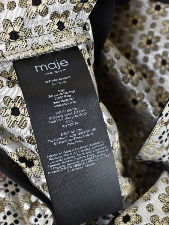Maje Hose, gold gemustert, Gr.34/36, neuwertig - Hose - 2ND STORY
