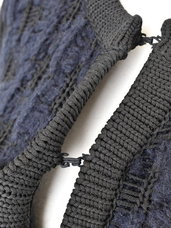 Maje Strickjacke, Gr.3 (38), blau/schwarz - Strickjacke - 2ND STORY