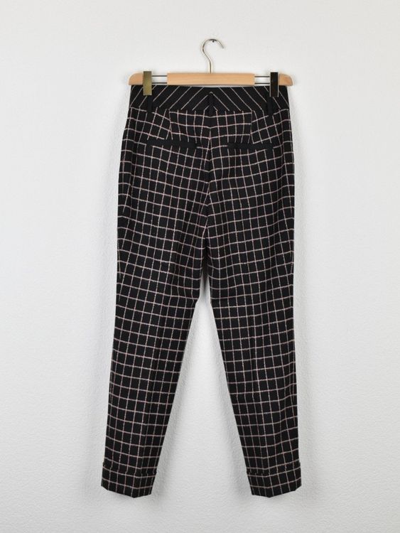 Marc Cain Stoffhose, kariert, schwarz/rosa, Gr.38 (N3) - Hose - 2ND STORY