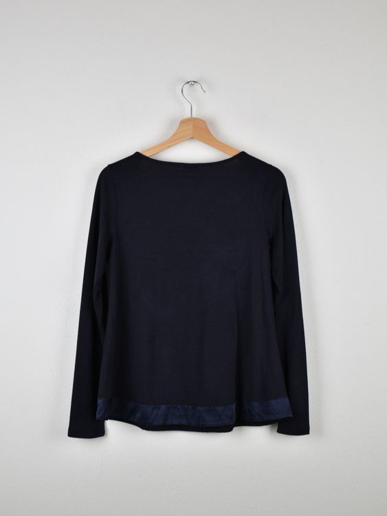 Margittes Langarmshirt Gr.38, 73% Modal, mit Seidendetails - 2ND STORY