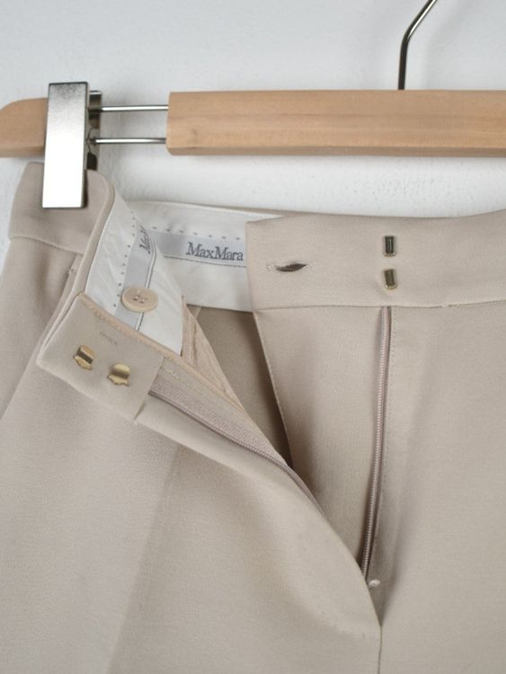 Max Mara Stoffhose Gr.34, beige, 84% Viskose
