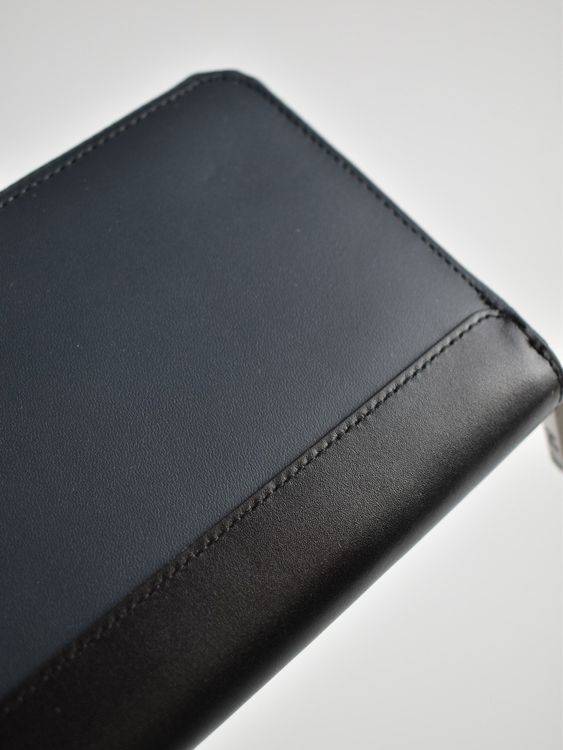 Moleskine Portemonnaie, blau/schwarz, neu, Leder