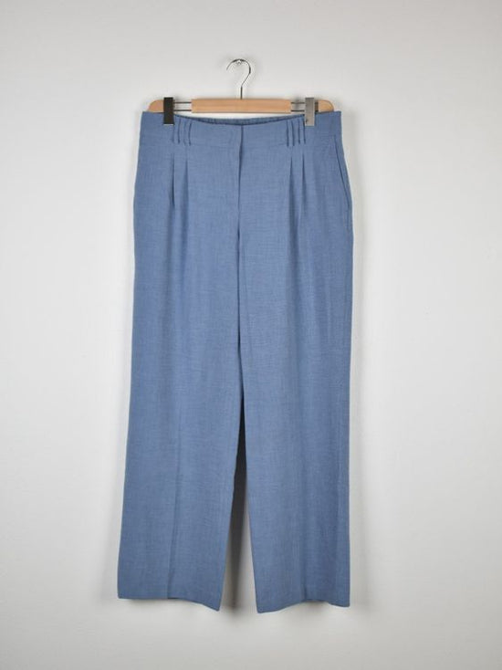 Opus Maiga Bundfaltenhose, Gr.42, blau