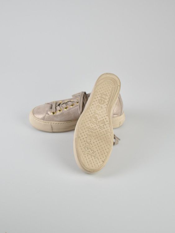 Paul Green Sneaker, Leder / Metallic Look Gr.36 (3.5) - 2ND STORY