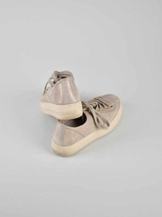 Paul Green Sneaker, Leder / Metallic Look Gr.36 (3.5) - 2ND STORY