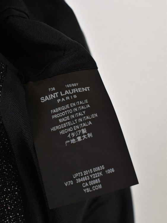 Saint Laurent Blazer, schwarz meliert, Gr. FR 38 (34/36) - Blazer - 2ND STORY