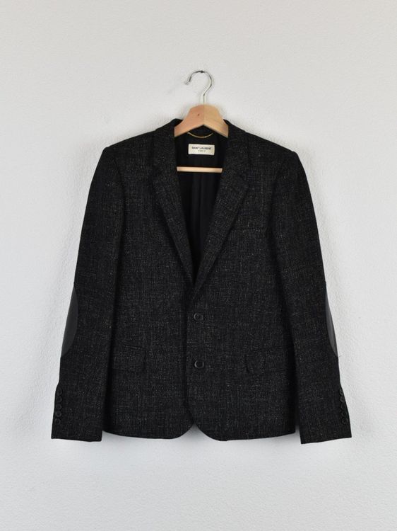 Saint Laurent Blazer, schwarz meliert, Gr. FR 38 (34/36) - Blazer - 2ND STORY