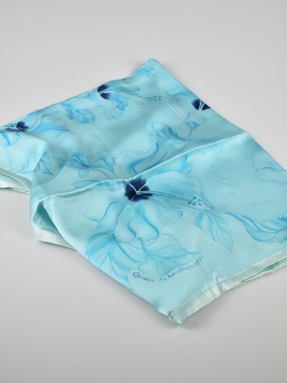 Seidentuch, handbemalt, Unikat, 103 x 103cm - 2ND STORY