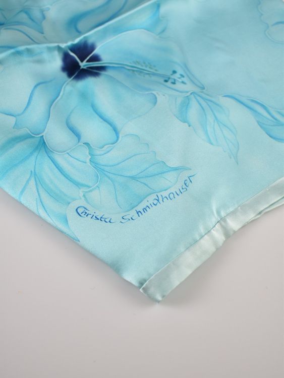 Seidentuch, handbemalt, Unikat, 103 x 103cm - 2ND STORY