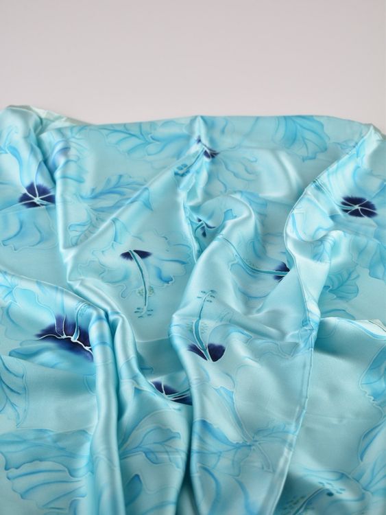 Seidentuch, handbemalt, Unikat, 103 x 103cm - 2ND STORY