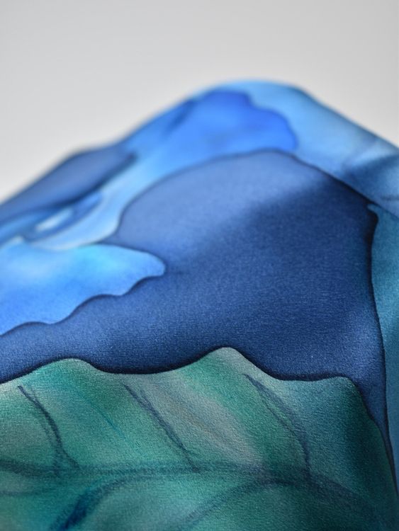 Seidenschal, handbemalt, Unikat, 47 x 137cm - 2ND STORY