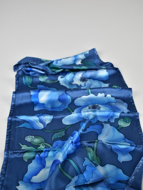 Seidenschal, handbemalt, Unikat, 47 x 137cm - 2ND STORY