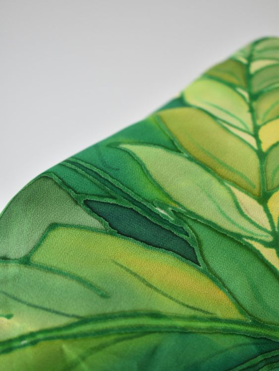 Seidenschal, handbemalt, Unikat, 49 x 147cm - 2ND STORY