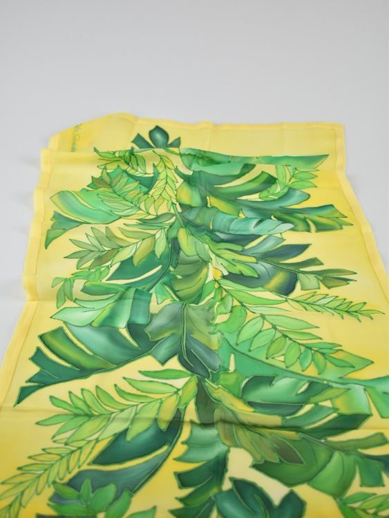 Seidenschal, handbemalt, Unikat, 49 x 147cm - 2ND STORY