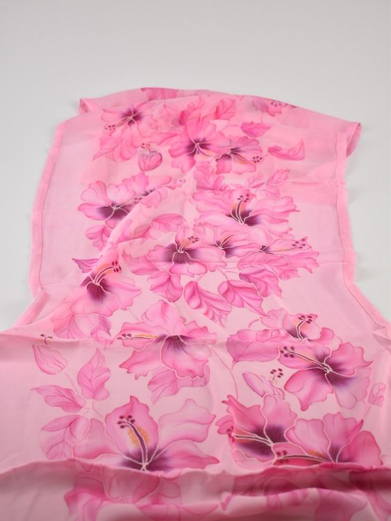 Seidenschal, handbemalt, Unikat, 51 x 146cm - 2ND STORY