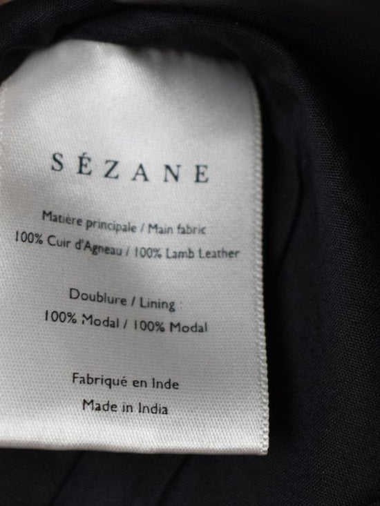 Sézane Lederrock, Gr.42, Lammleder, schwarz