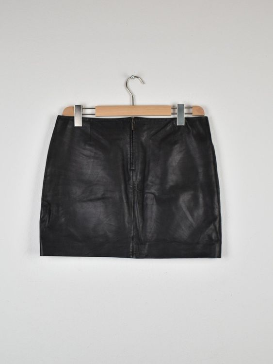 Sézane Lederrock, Gr.42, Lammleder, schwarz