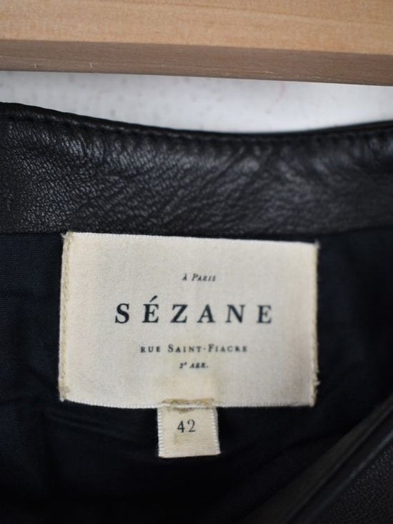 Sézane Lederrock, Gr.42, Lammleder, schwarz