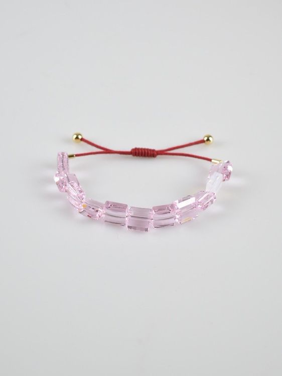 Swarovski Armband "Letra" rosa, verstellbar - 2ND STORY