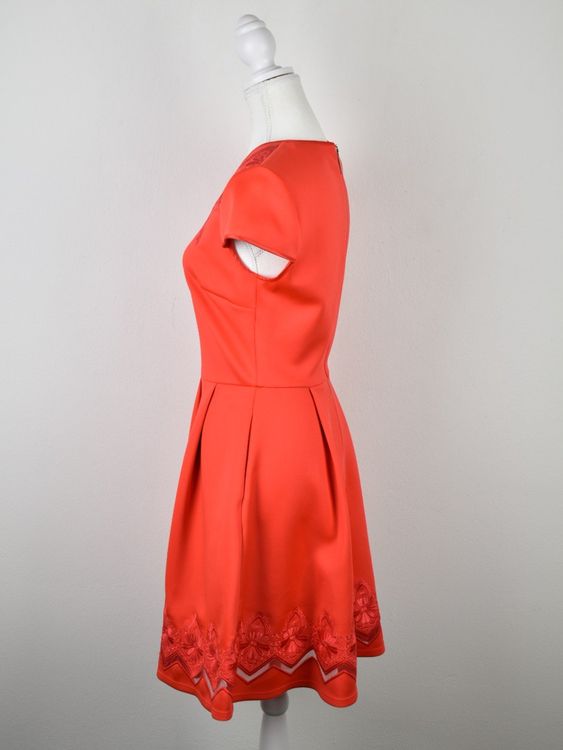 Ted Baker Cheskka Skater - Kleid Gr.2 (38), korallenrot - Kleid - 2ND STORY