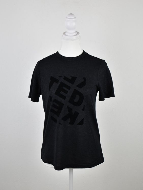 Ted Baker T-Shirt, schwarz/Glitzer Gr.36, 70% Viskose - 2ND STORY