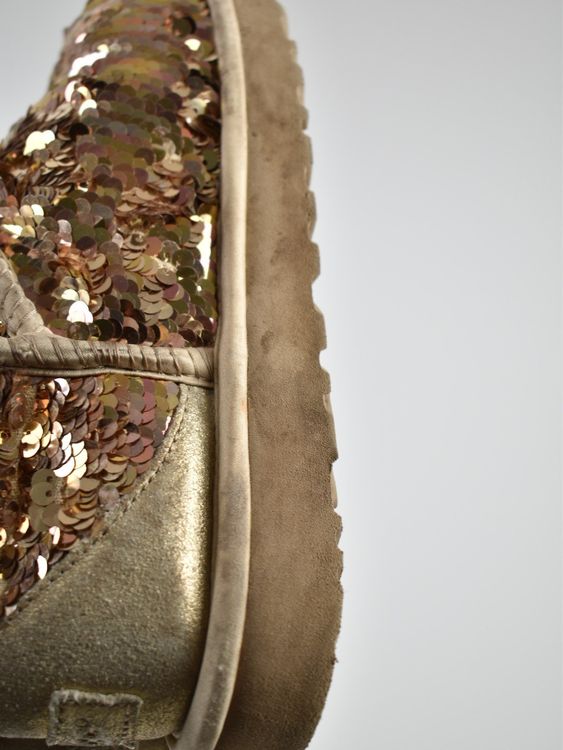Ugg Classic Short Sequin Boots Gr.39, gold/Pailletten - 2ND STORY