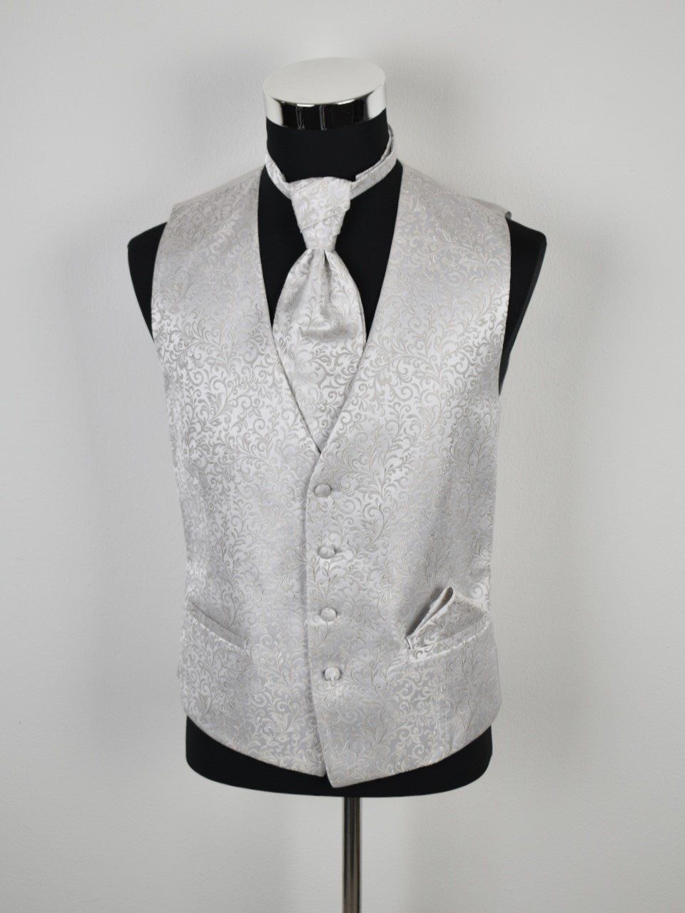 Wilvorst Anzugweste, Krawatte & Einstecktuch, Gr.M - 2ND STORY