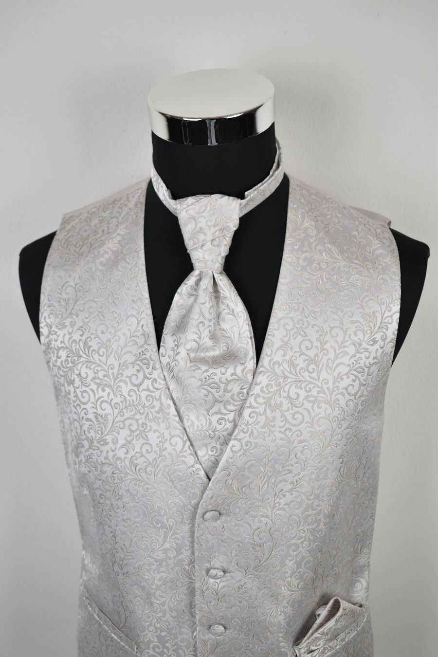 Wilvorst Anzugweste, Krawatte & Einstecktuch, Gr.M - 2ND STORY