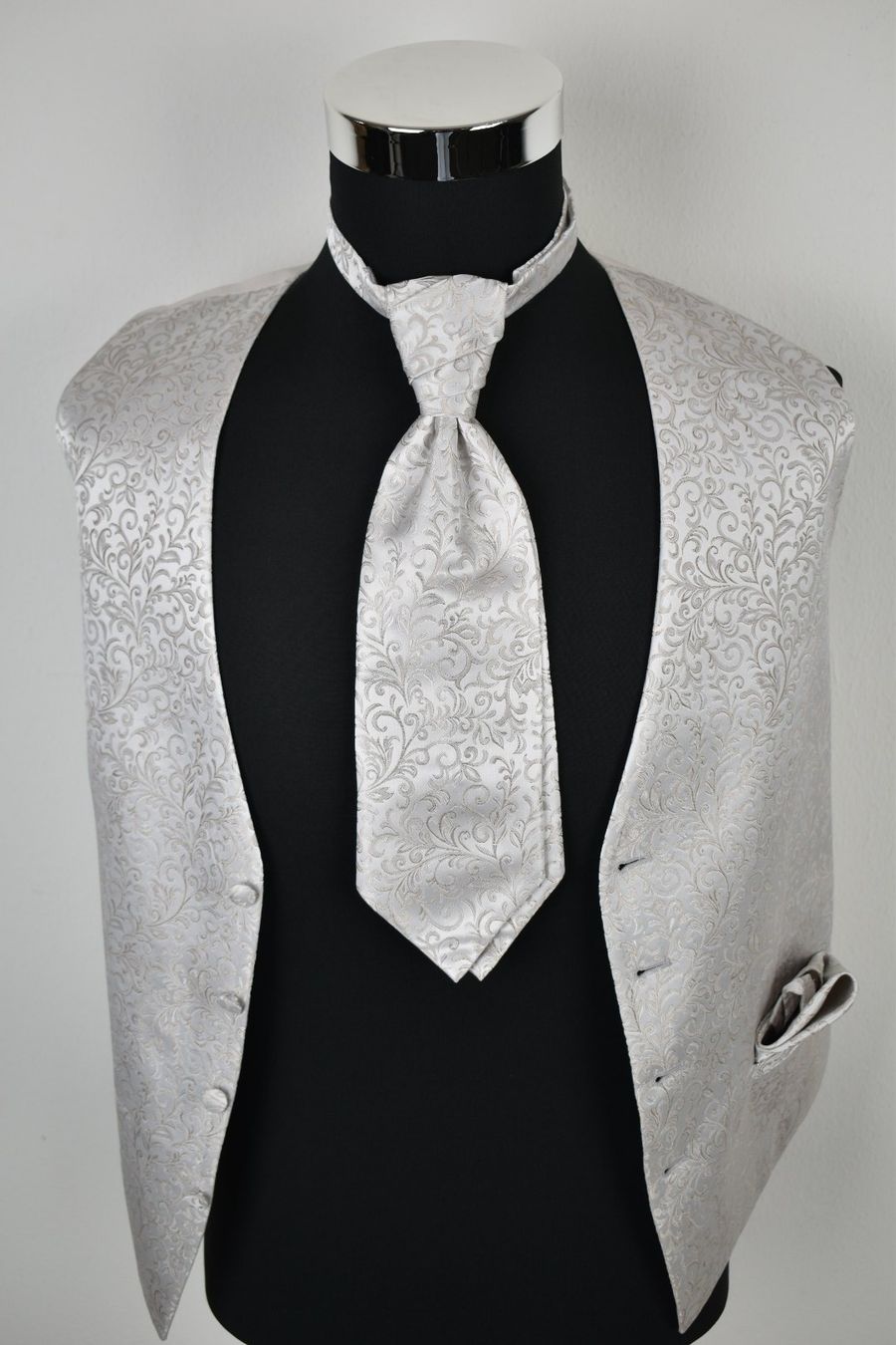 Wilvorst Anzugweste, Krawatte & Einstecktuch, Gr.M - 2ND STORY