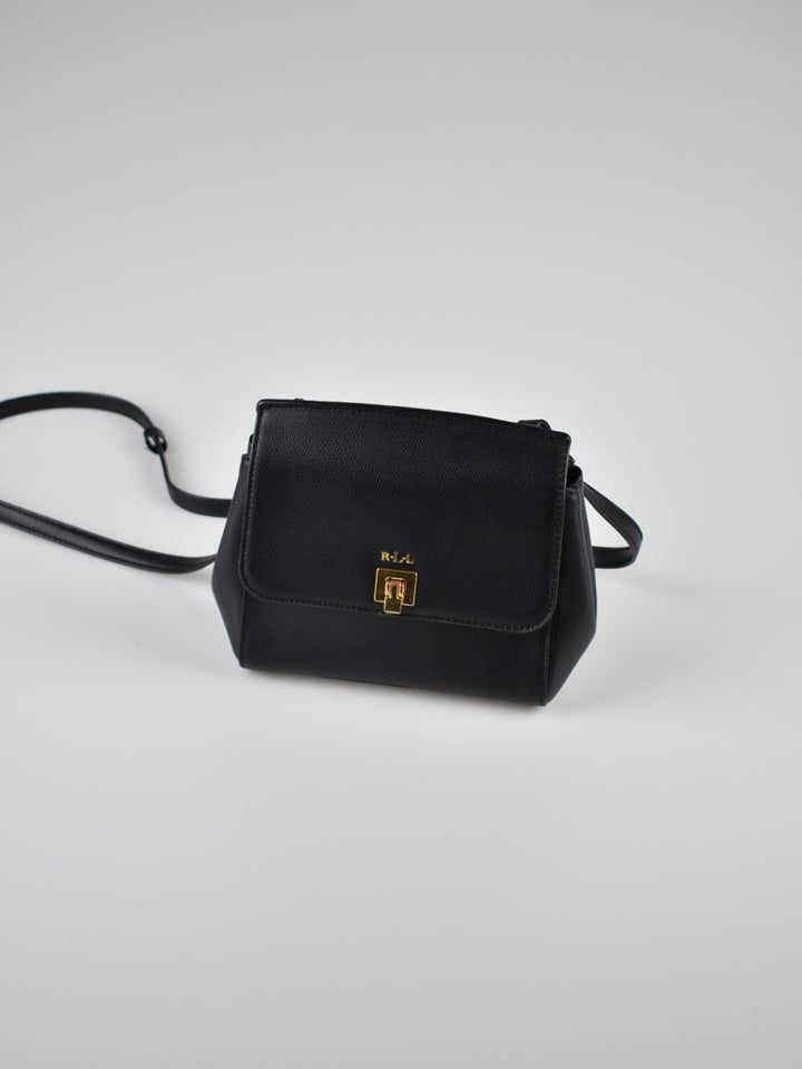 Ralph Lauren Umhängetasche, Leder,schwarz