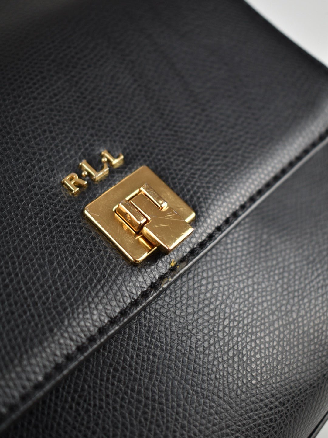 Ralph Lauren Umhängetasche, Leder,schwarz - 5