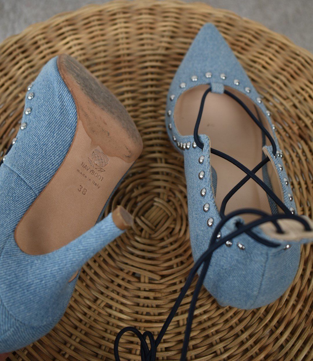 Navyboot Pumps Gr.38 denim - 8