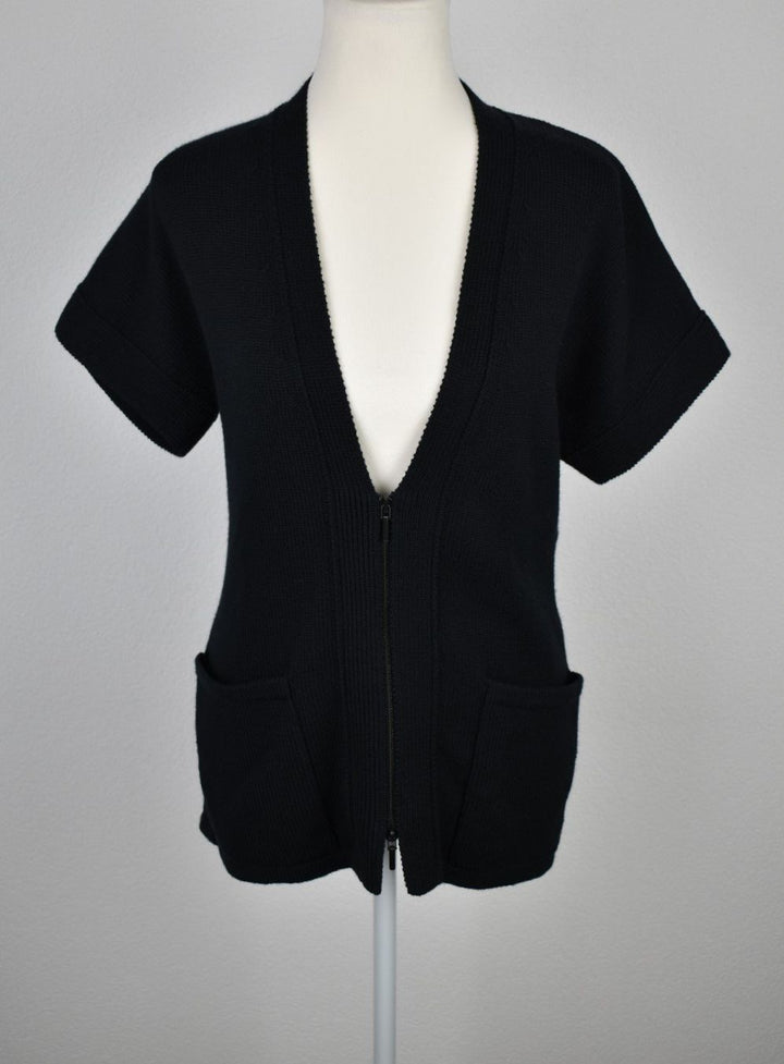 Akris Punto Strickjacke, Kurzarm, Gr.34