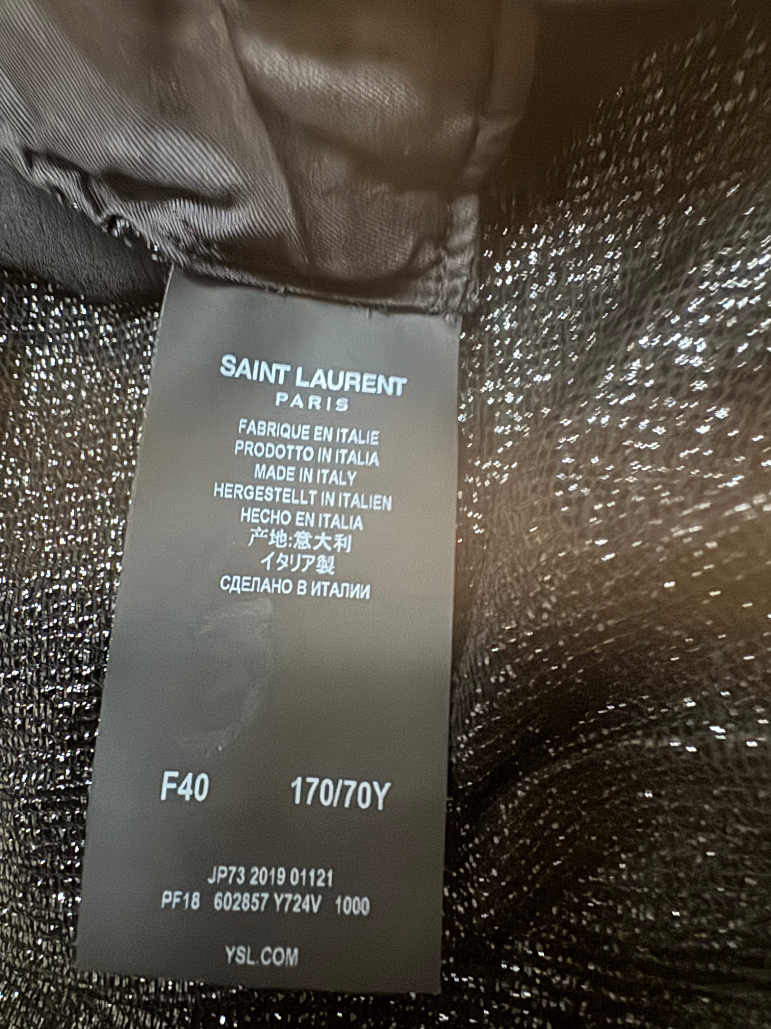 Saint Laurent Hose Gr.38, Viskose, Hochglanz-Finish - 8