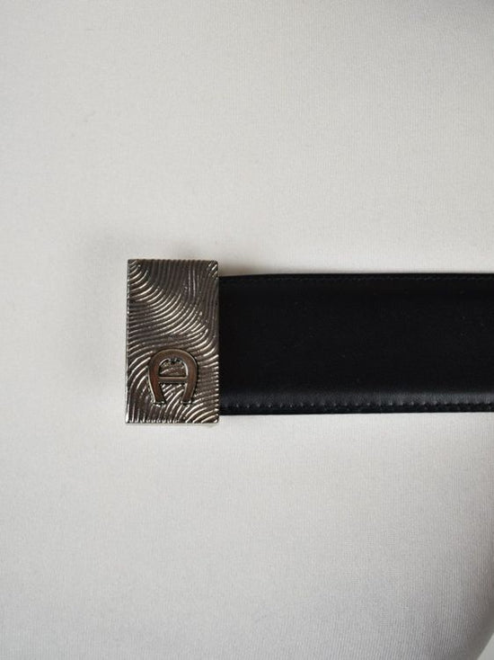 Aigner Ledergürtel, schwarz, Gr.70, neuwertig