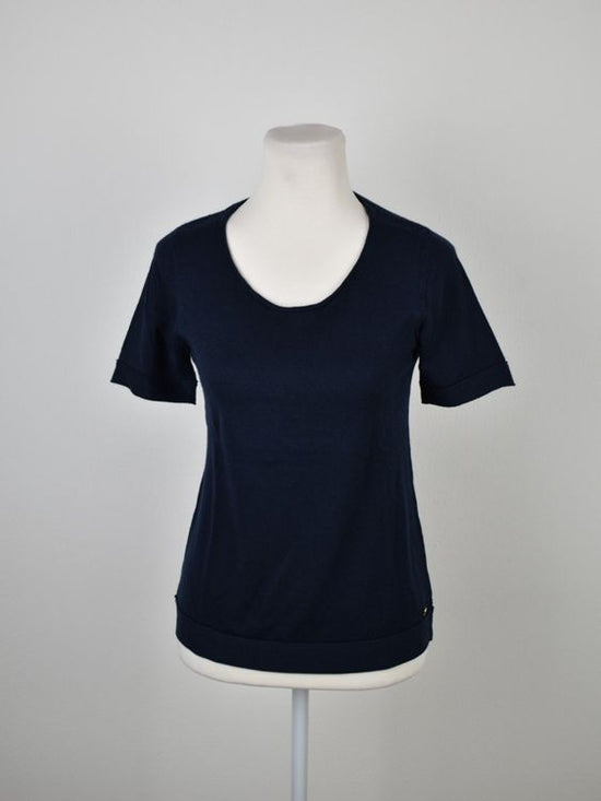 Aigner Strickshirt Gr.34, dunkelblau, Baumwolle & Kaschmir